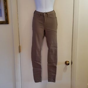 Tan Mid-Rise Stretch Skinny Jean